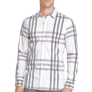 Burberry Mens Button Down HTF checker print